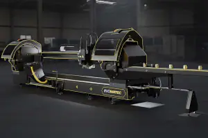 SCIE À DOUBLE COUPE D’ONGLET AUTOMATIQUE POUR PROFILS EN ALUMINIUM EVOG VI
