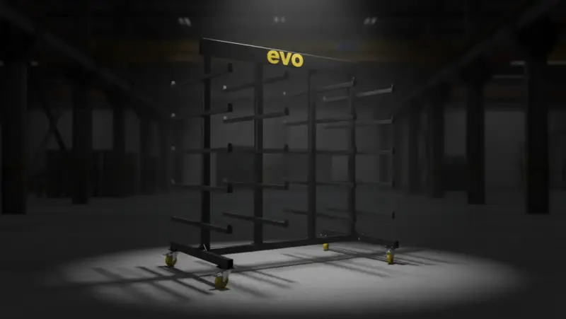 CARRELLO PER IL TRASPORTO DI PROFILI DI FINESTRE E PORTE ORIZZONTALI EVO TROLLEY IV