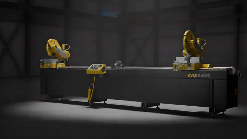 DOUBLE-HEAD MITRE SAW FOR PLASTIC PROFILES EVOG CUT KM ECO