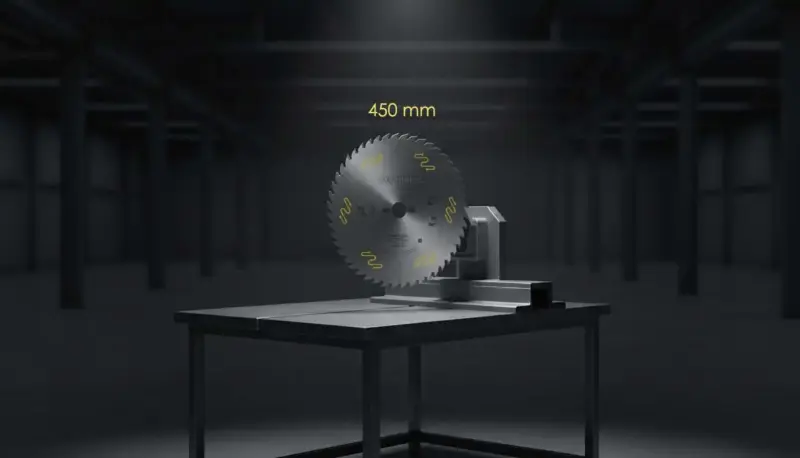 एल्युमिनियम प्रोफाइल के लिए सर्कुलर सॉ ब्लेड 450 MM EVO SAW A450